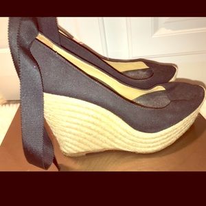 Christian Louboutin Black Wedges